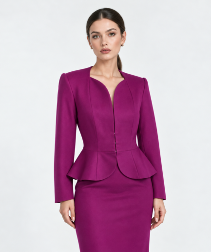 purple cold wool suit
