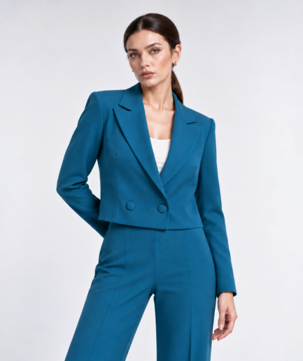 teal blue cold wool suit