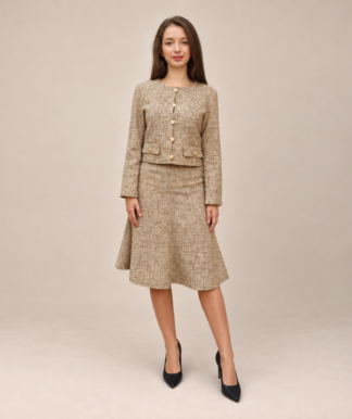beige boucle set